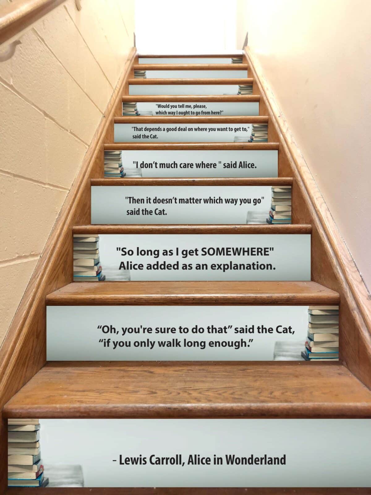 book quote stair risers