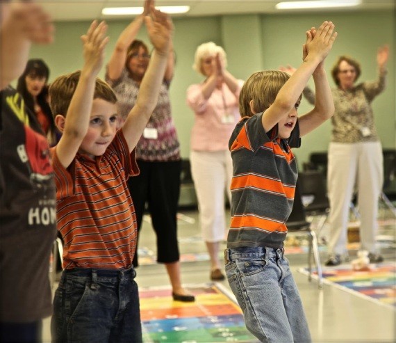 Students at a Family Fun Night